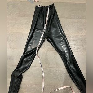 New high wasted latex pants.